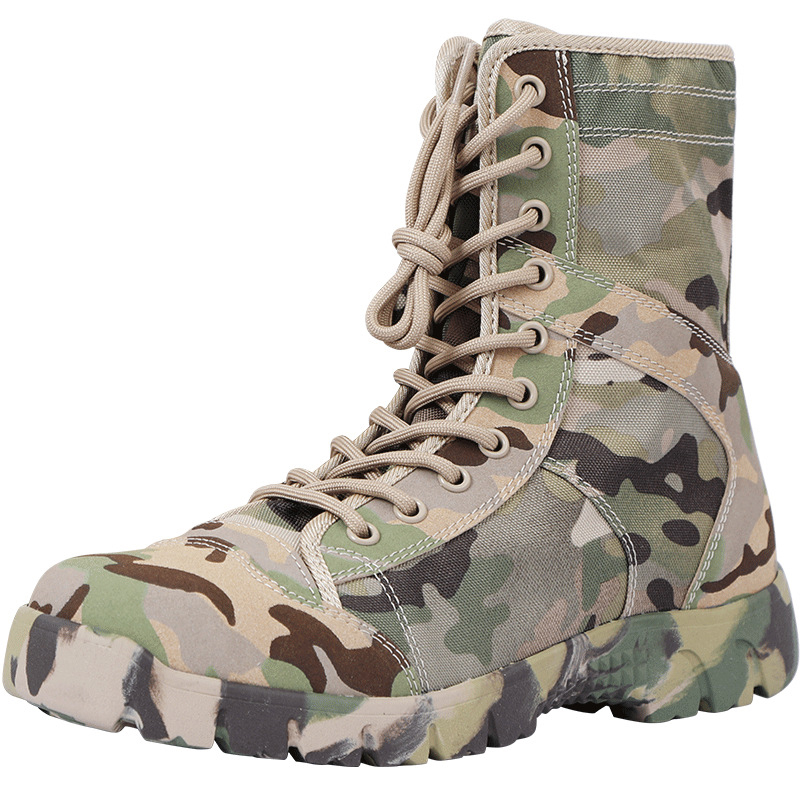 Outdoor High-top Camouflage Canvas Breathable Combat Boots
