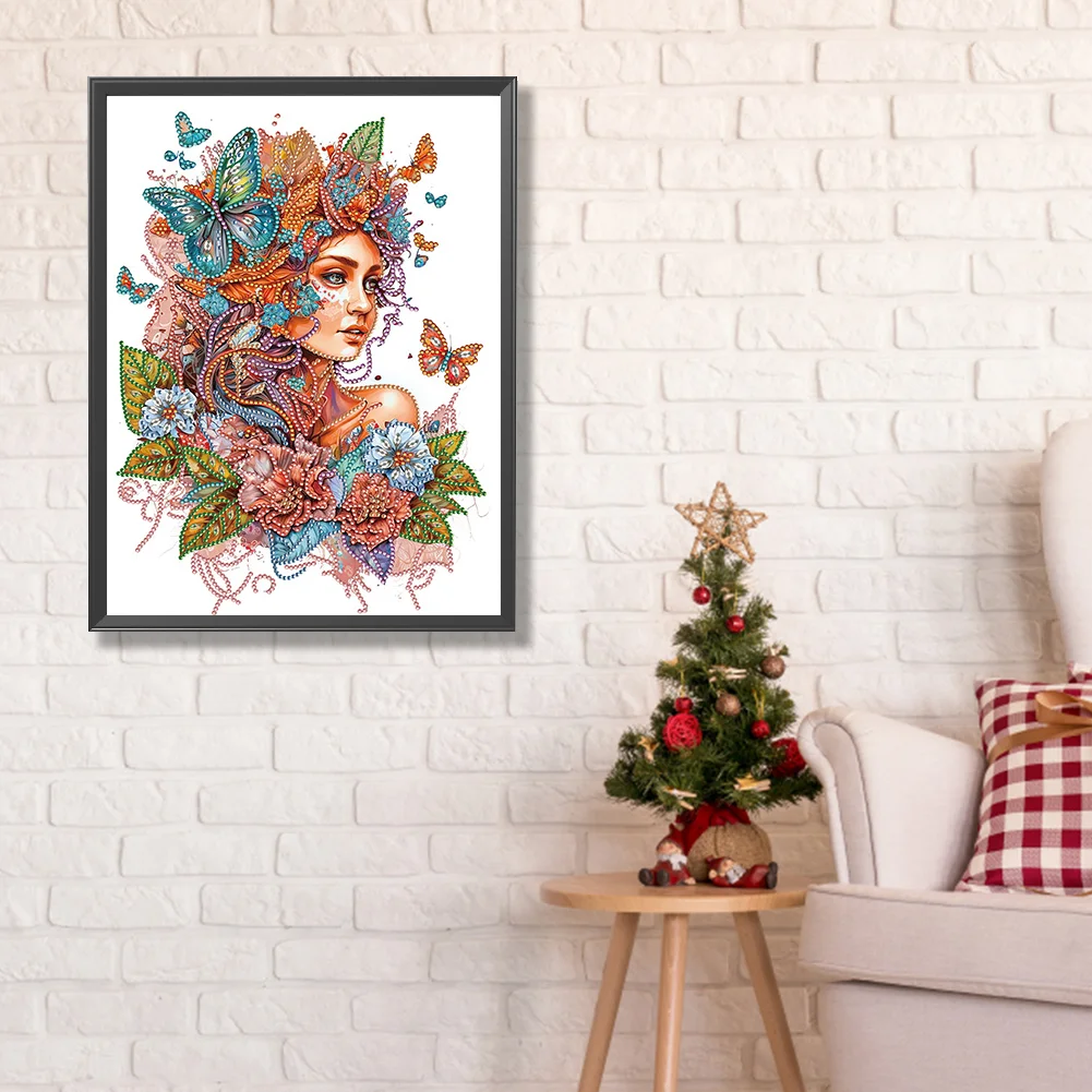 Diamond Painting - Partial Special Shaped Drill - Elf Girl(Canvas|30*40cm)