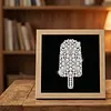 12Pcs DIY Pearl Painting Dessert for Home Wall Decor(15x15cm)