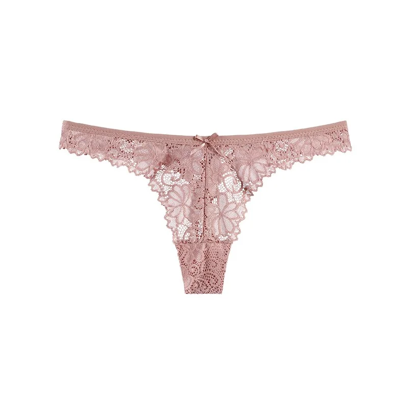 1 Pcs Underwears For Woman Sexy Lace Thongs Female Panties Good Quality Woman Underwear Panties G-string T-back 2021 BANNIROU