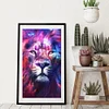 DIY 5D Full Drill Round Diamond Color Lion Painting Kit Rhinestone Drawing