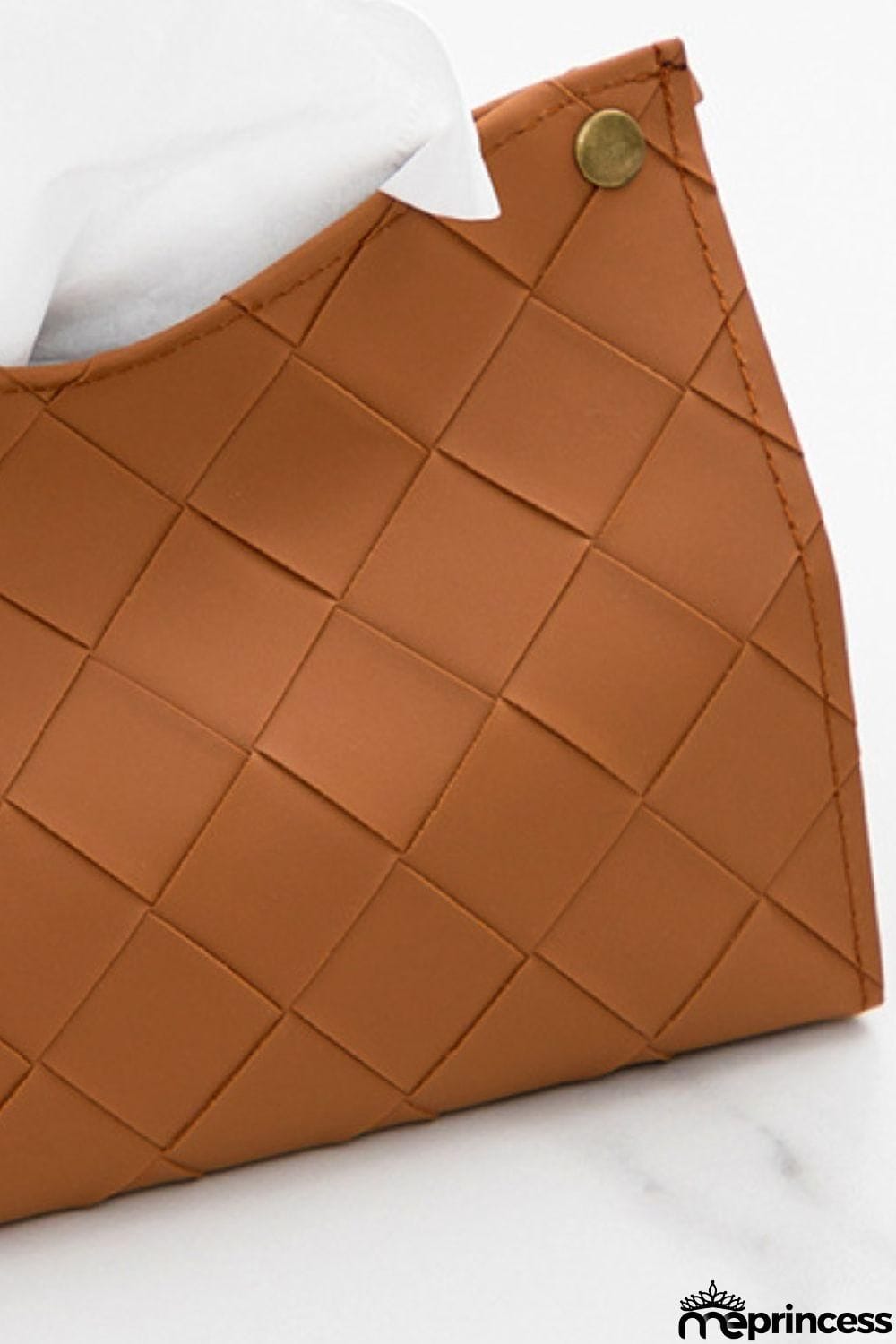 2-Pack Woven PU Tissue Box Covers