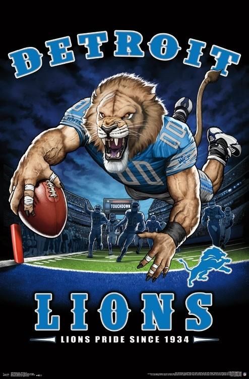 

Football Detroit Lions - Round Drill Diamond Painting - 30*40CM, 501 Original