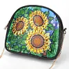 DIY sunflower shaped diamond painting one-shoulder chain lady bag