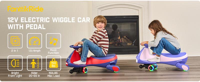 Product Introduction of FanttikRide N7 Electric Wiggle Car with Pedal, Ride on Toy 0