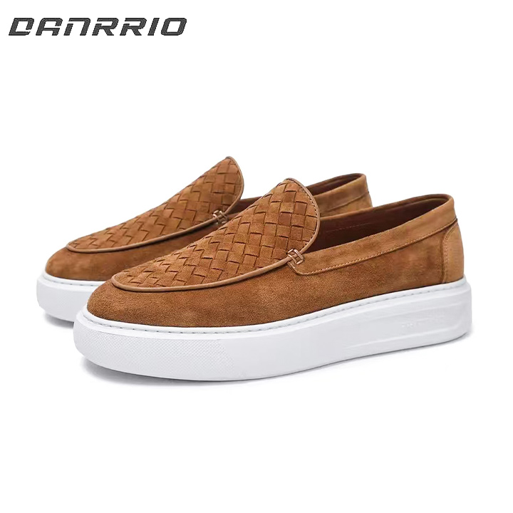 DANRRIO Handmade Retro Suede Softsole Casual Loafers Men's Shoes DANRRIO.COM DANRRIO