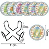 (US Only)6 Pcs Easter Washable Special Shape Diamond Painting Coaster with Holder (Egg)