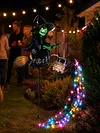 Halloween Witch Cauldron Garden Light for Lawn Porch Patio Walkway Entryway