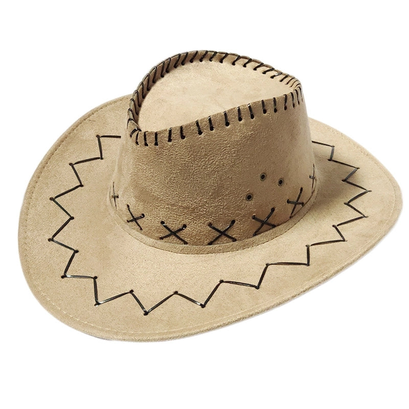 Western Cowboy Hat Knight Hat Men’s And Women’s Sun Hat Big Along Outdoor Performance Cowboy Hat Big Eaves Prairie Travel Hat