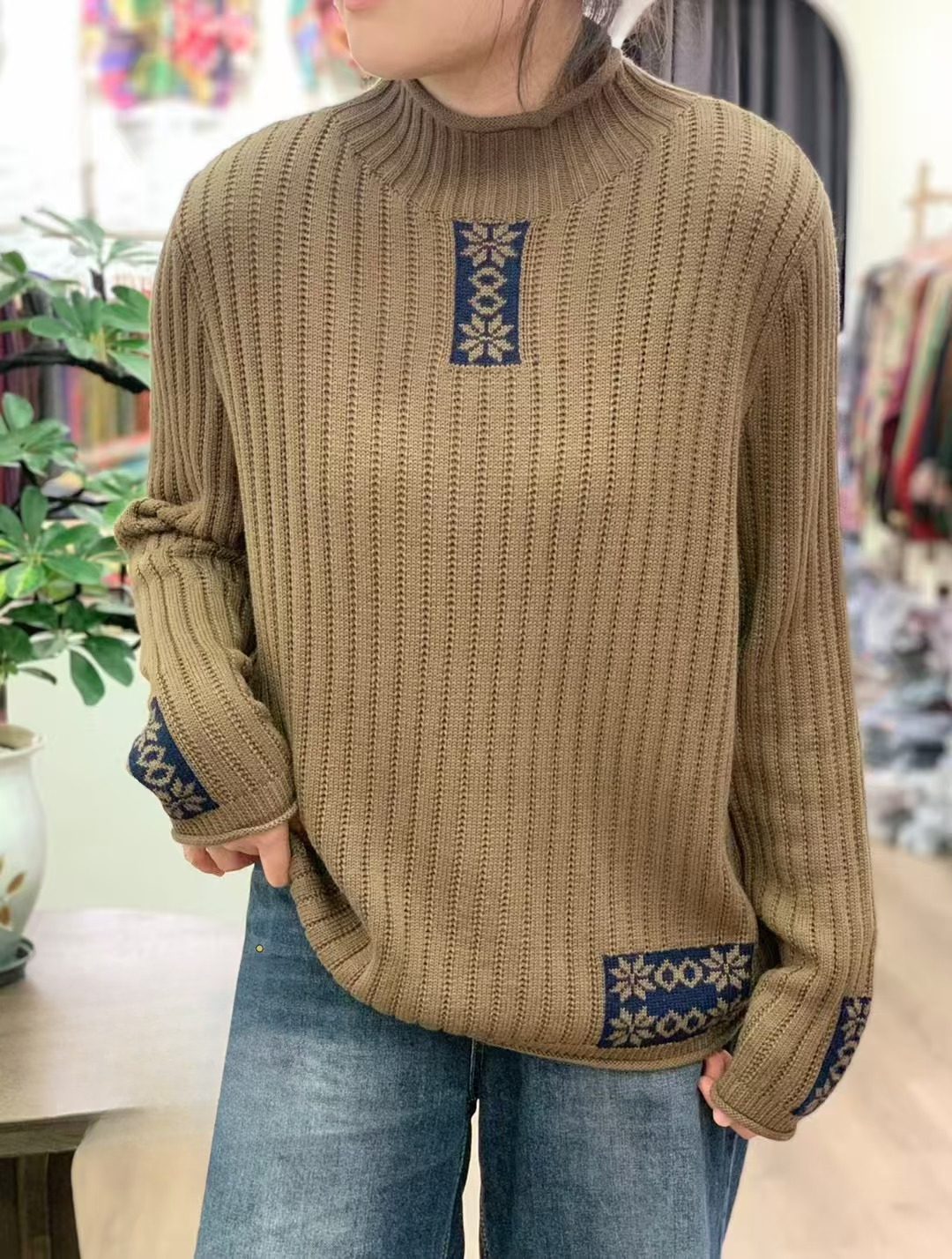 Chicfifth Sweater Women Winter Long Sleeve High Quality Autumn Vintage Top Knitted Cardigan