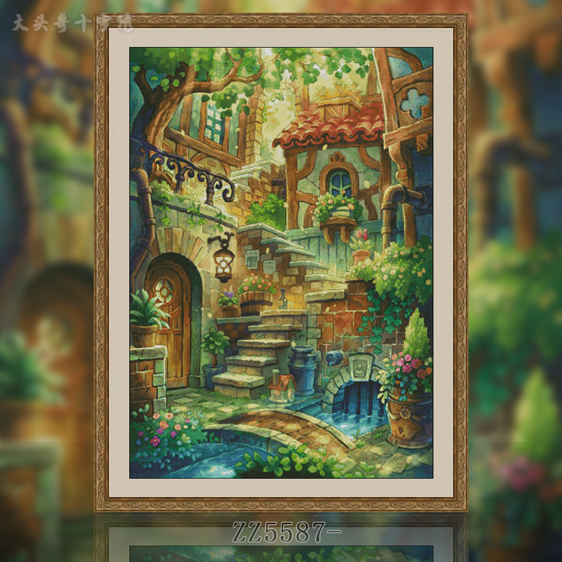 [ZZ5587-Fairy Tale Ladder] Painting Fairy Cross Stitch