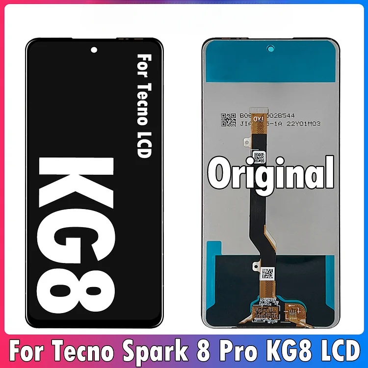 6.8" Original For Tecno Spark 8 Pro LCD Touch Screen Digitizer For Tecno Spark8 Pro LCD KG8 Display Repair Parts
