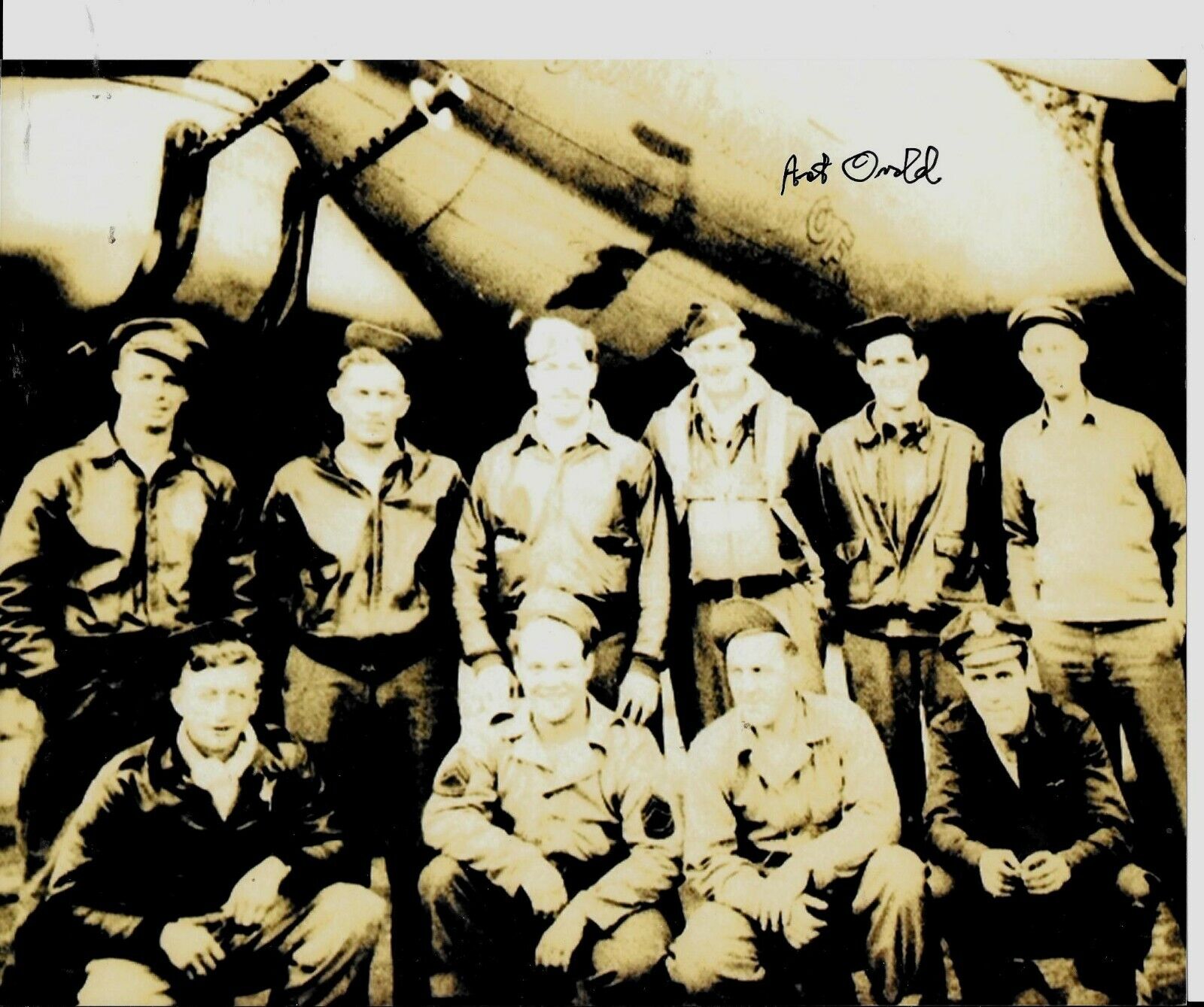 ART ORDEL 390TH BOMB GROUP 570TH BOMB SQUADRON B-17 BOMBADIER RARE SIGNED Photo Poster painting