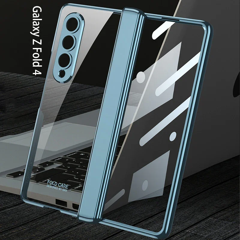 For Samsung Fold3/4 Transparent Magnetic Folding Shaft Phantom Mobile Phone Case