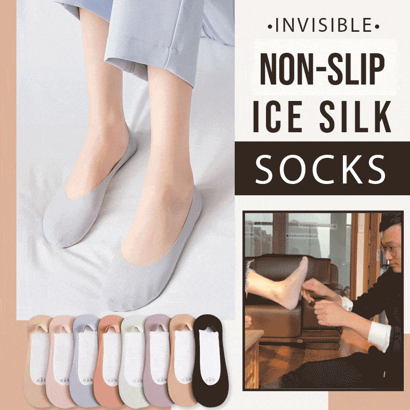 🍀Buy More Save More🍀Invisible Non-slip Ice Silk Socks