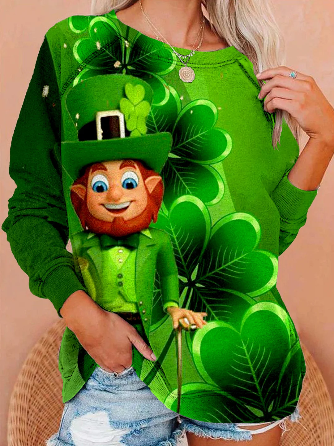 Women's St. Patrick's Day Long Sleeve Top