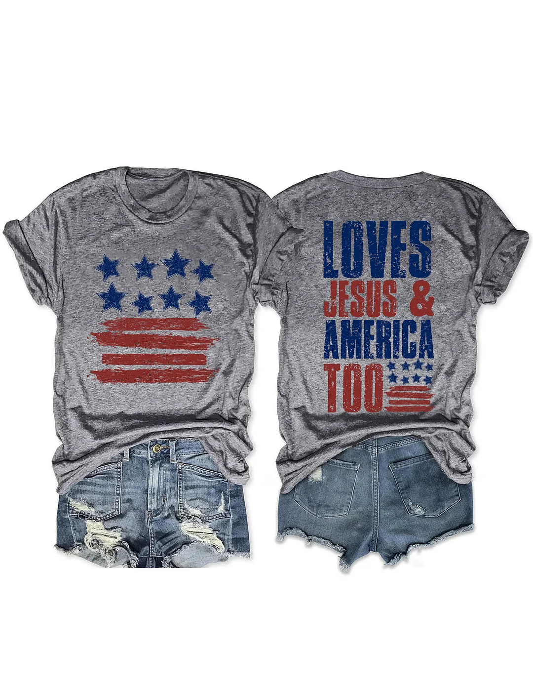 Loves Jesus And America Too T-Shirt