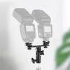 Dual Flash Bracket Hot Shoe Speedlight Stand Umbrella Holder 1/4inch to 3/8inch