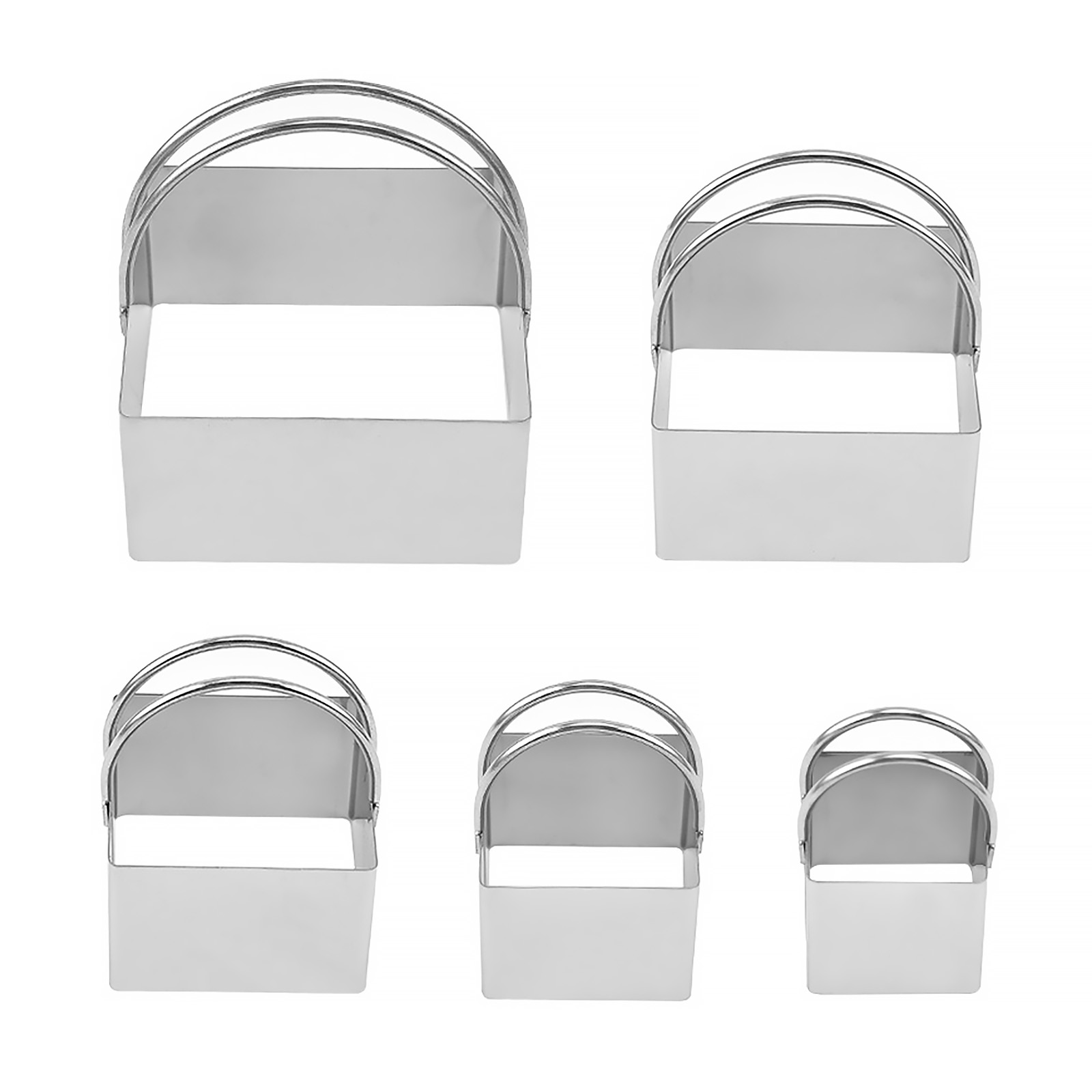 

Biscuit Cutter Set 5 Pieces Square Cookies Cutter for Baking with Handle, 501 Original