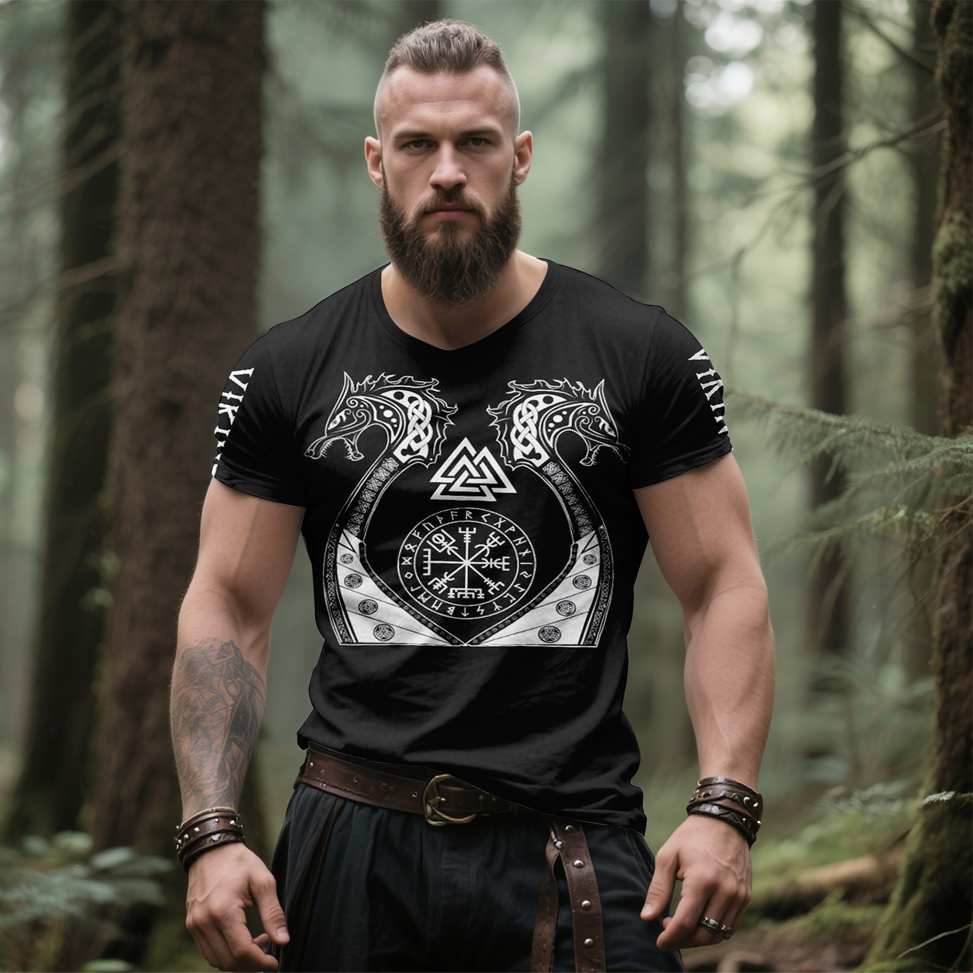 Viking-Themed T-Shirt: A Symbolic Journey Through History