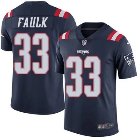 Patriots #33 Kevin Faulk Navy Blue Men's Stitched NFL Limited Rush Jersey