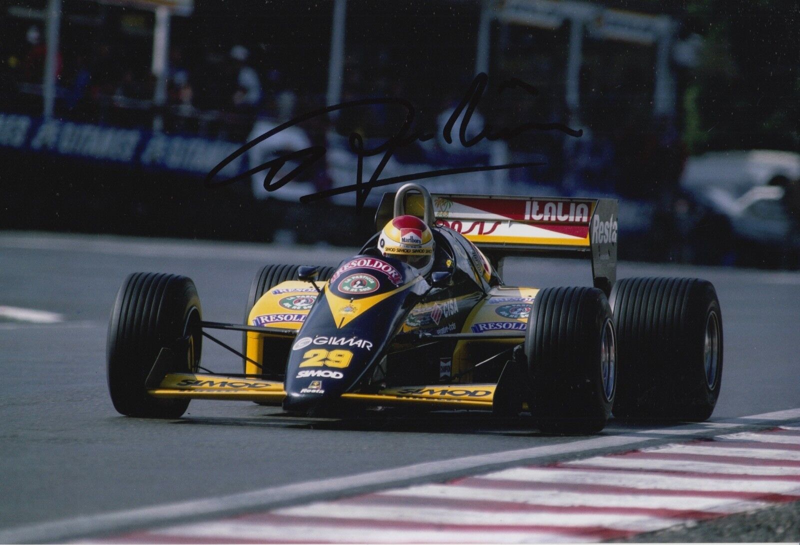 Pierluigi Martini Hand Signed Formula 1 12x8 Photo Poster painting F1 4.