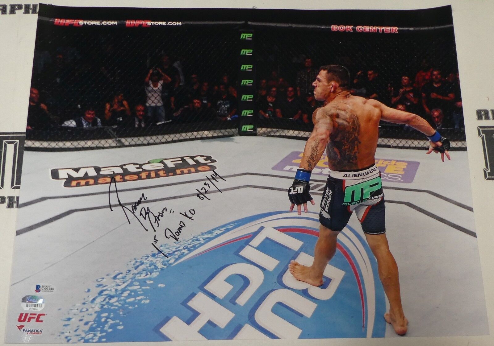 Rafael Dos Anjos Signed UFC 16x20 Photo Poster painting BAS Beckett COA 2014 Picture Autograph