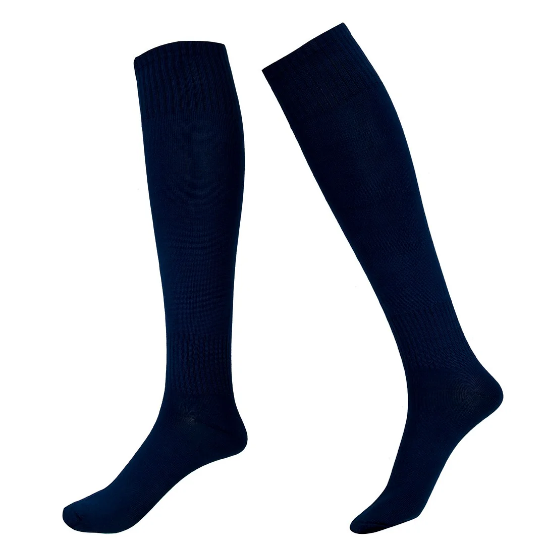 Hirigin Cool Mens Socks Sport football Soccer Long Socks Near Knee High Sock Baseball Hockey Y White Yellow Blue Socks