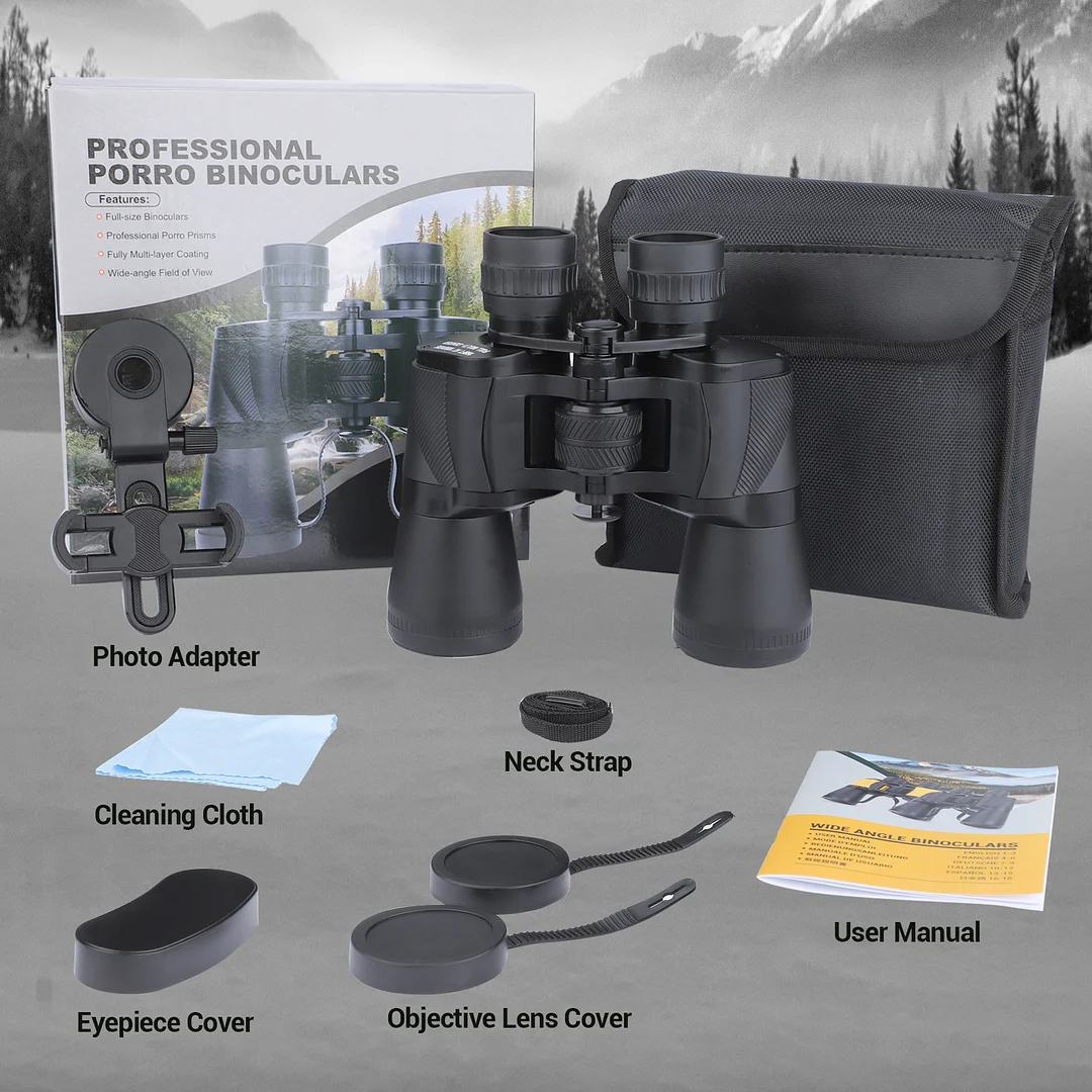 BEBANG 10x50 High Power Binoculars for Kids and Adults ,with Phone Adapter, Multilayer-Coated Lenses for Bird Watching