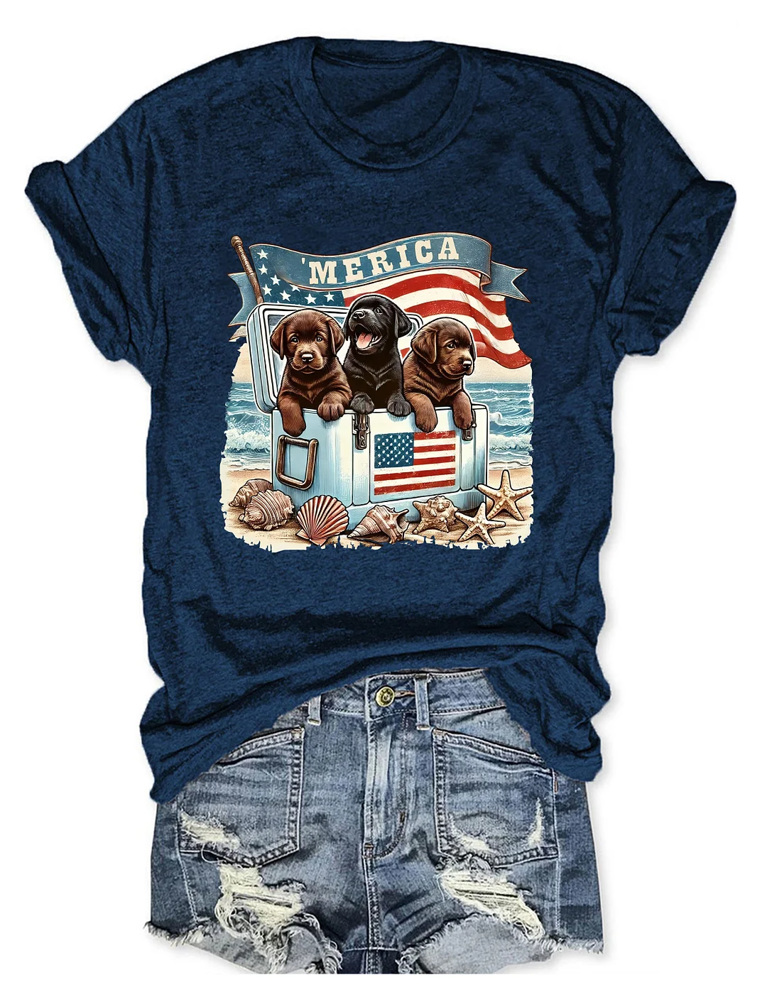 Patriotic Labrador T-shirt