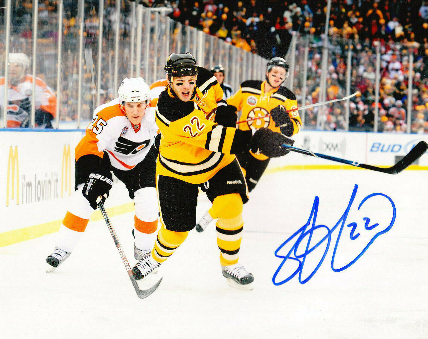 SHAWN THORNTON AUTOGRAPH SIGNED 8X10 WINTER CLASSIC Photo Poster painting COA BOSTON BRUINS