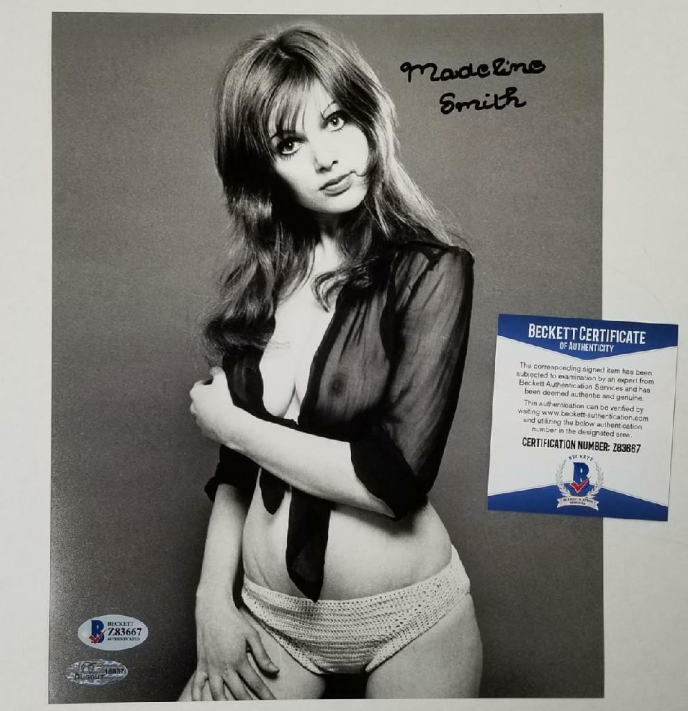 Madeline Smith signed 8x10 Photo Poster painting Miss Caruso James Bond Girl ~ Beckett BAS COA