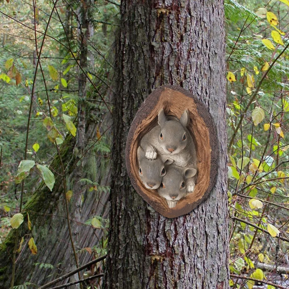 Resin Squirrel Garden Statue Gift Outdoor Decoration Courtyard Accessories