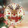 Cute Christmas Reindeer 2D Flat DIY Diamond Painting Pendant 9.84x9.84in