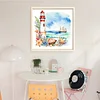 Seaside Lighthouse-11CT Stamped Cross Stitch 40*40cm/15.75*15.75in