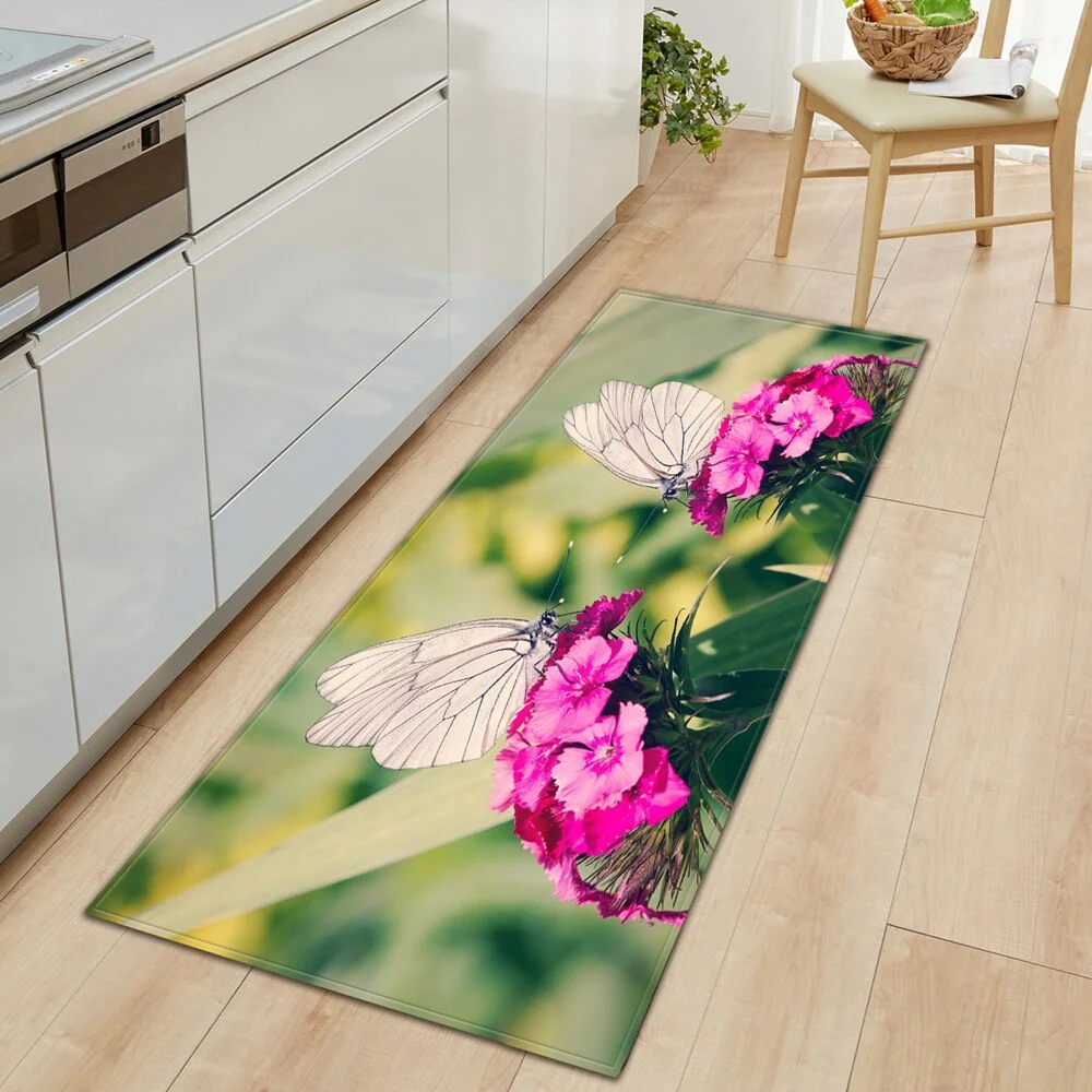 Modern Kitchen Mat Entrance Doormat Home Living Room Bedroom Children's Carpet 3D Printed Hallway Tatami Balcony Bath Long Rug