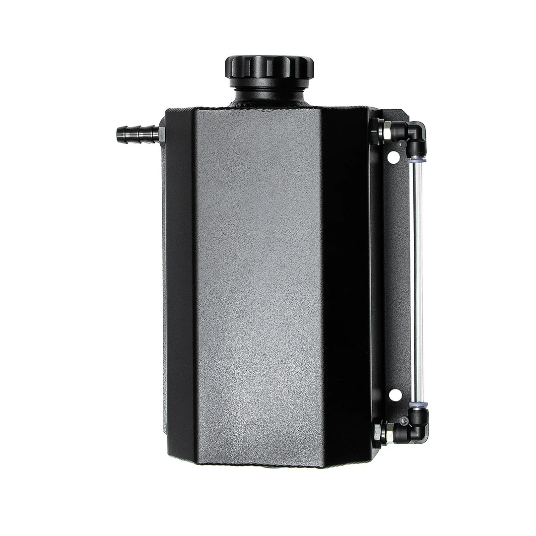 Alloyworks 2L Universal Aluminum Reservoir Expansion Coolant Radiator Overflow Tank Black