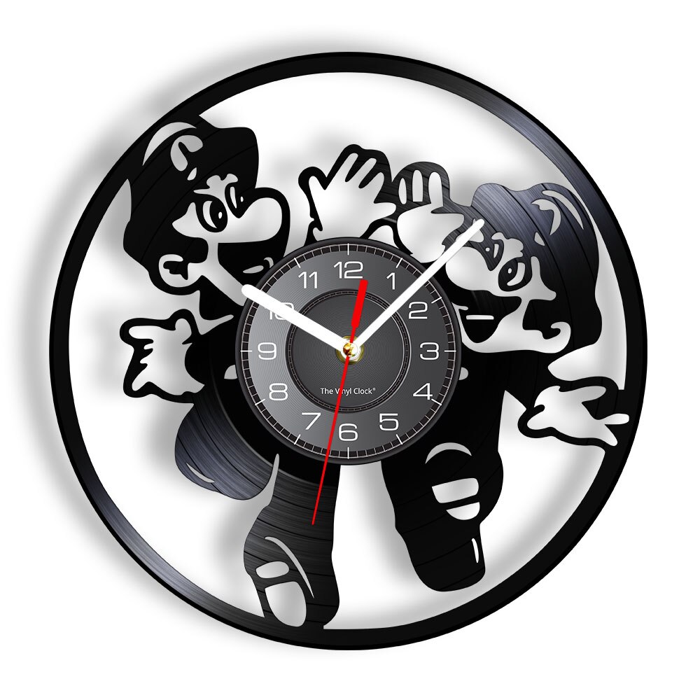 

Mushroom Brother Video Game Retro - Vinyl Record Wall Clock - Without LED, 501 Original