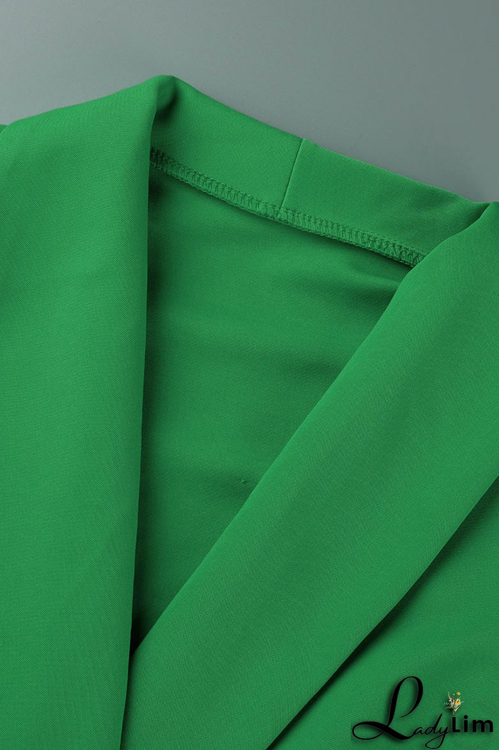 Green Fashion Casual Solid Patchwork Cardigan Turn-back Collar Outerwear