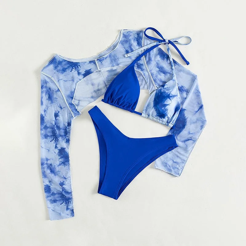 Peachtan Sexy micro bikini set High cut swimsuit women Long sleeve swimwear conjunto biquinis feminino trajes de baño mujer 2022