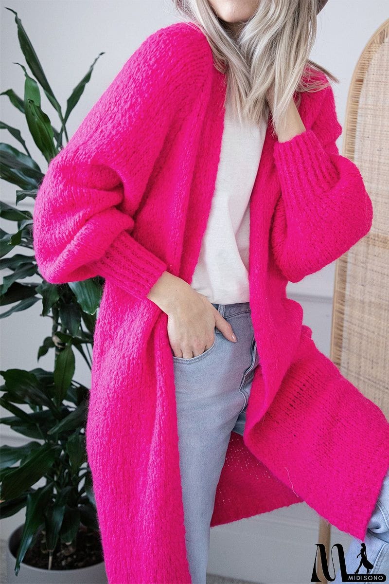 MidiSono - Casual Street Solid Patchwork V Neck Cardigans(5 Colors)