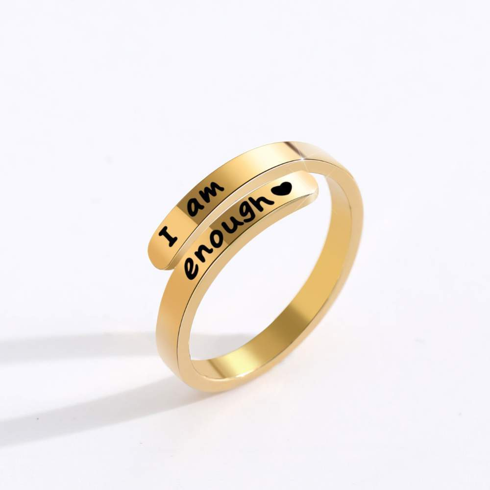 Adjustable | 925 Sterling Silver | 'I Am Enough' Ring