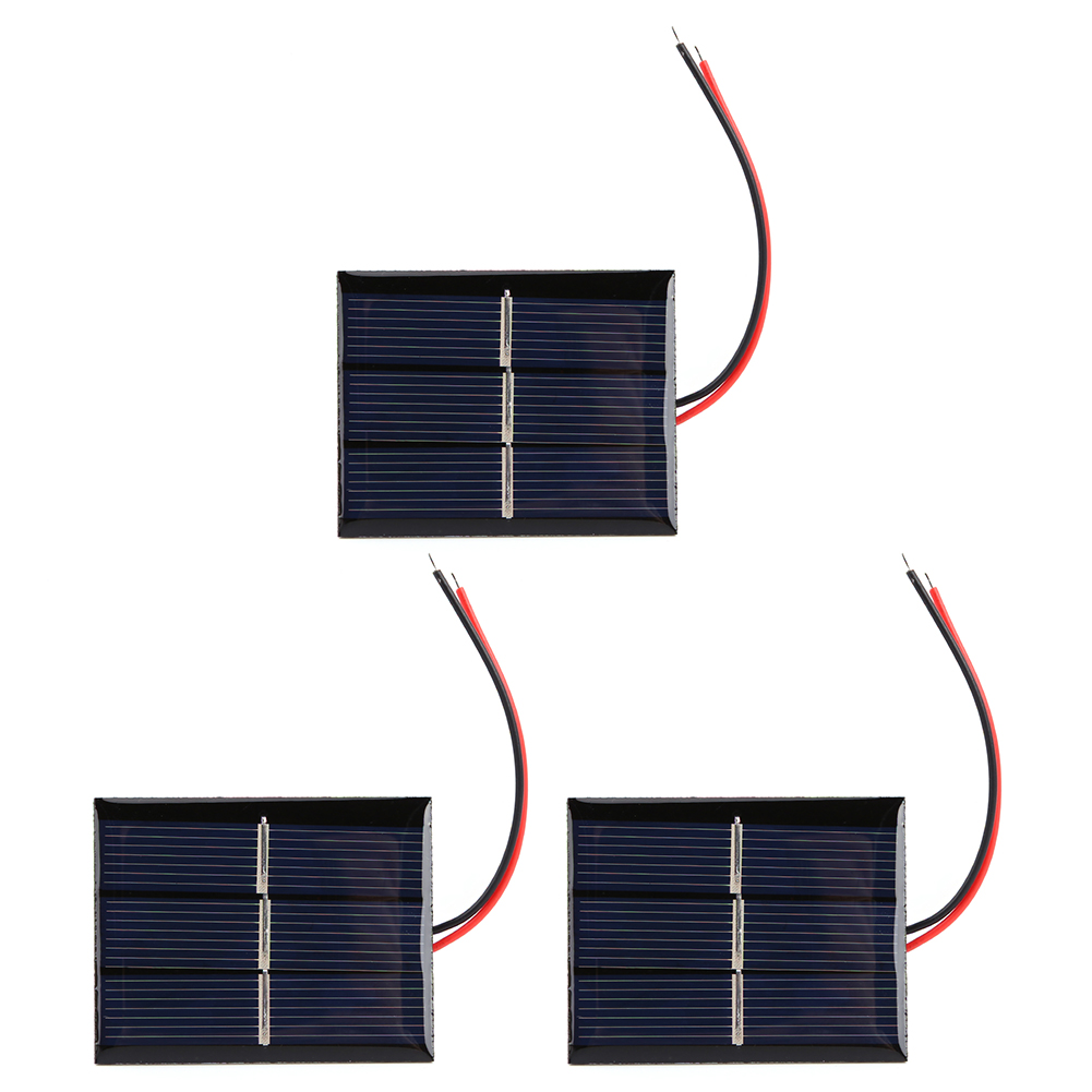 

0.4W 1.5V Solar Panel with Wire Mini Solar System DIY for Battery Charger, 2pcs, 501 Original