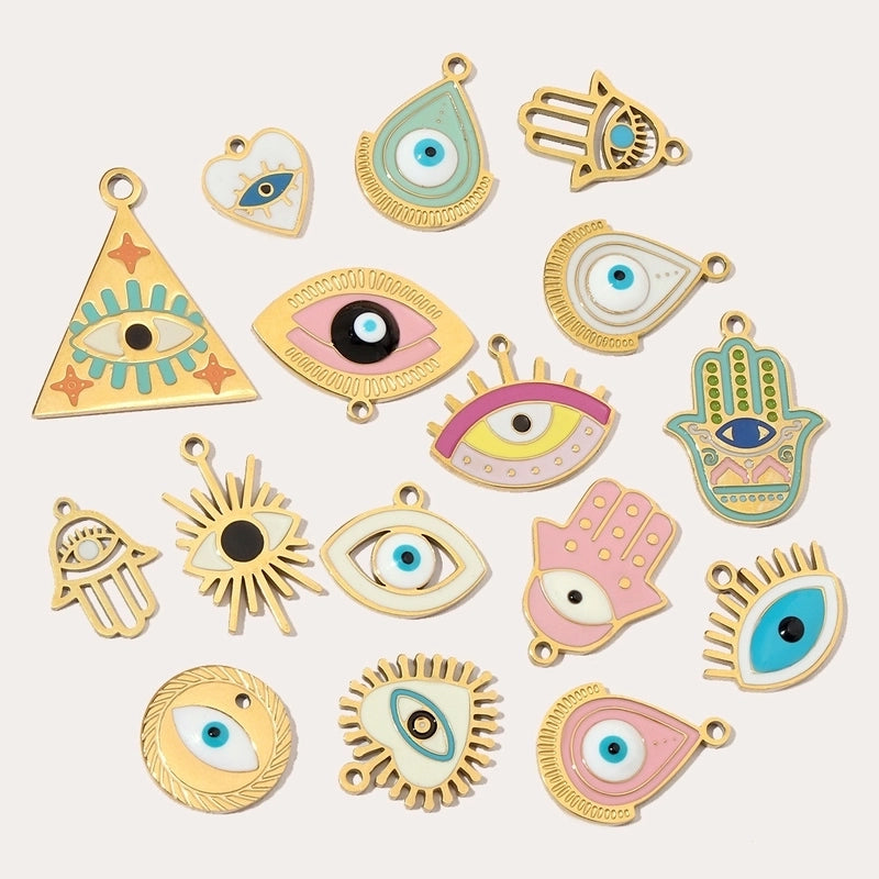 3 PCS/Package 12*17mm 17*14mm 19*14mm 304 Stainless Steel Water Droplets Jewelry Accessories Pendant