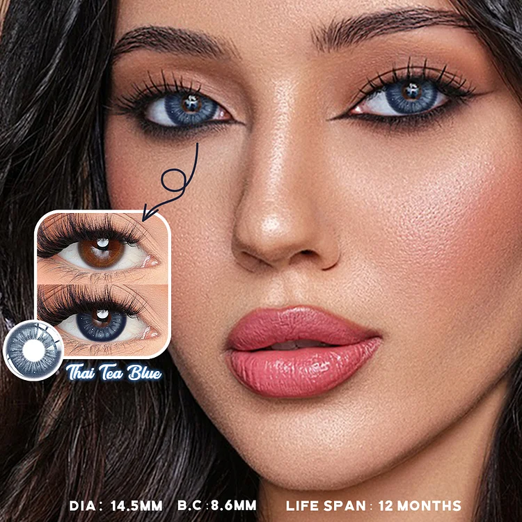 【NEW】Thai Tea Blue Color Contact Lenses