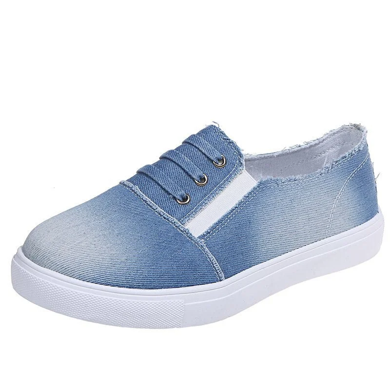 Women Canvas Shoes 2021 Casual Canvas Shoes Women Comfort Slip-on Shoes Women Plus Szie Fashion Flat Loafers Zapatillas De Mujer