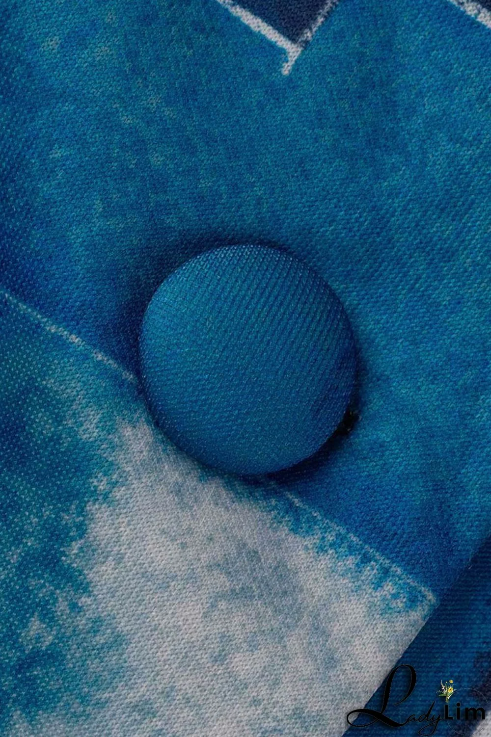 Camel Casual Print Patchwork Buttons Turn-back Collar Long Sleeve Two Pieces