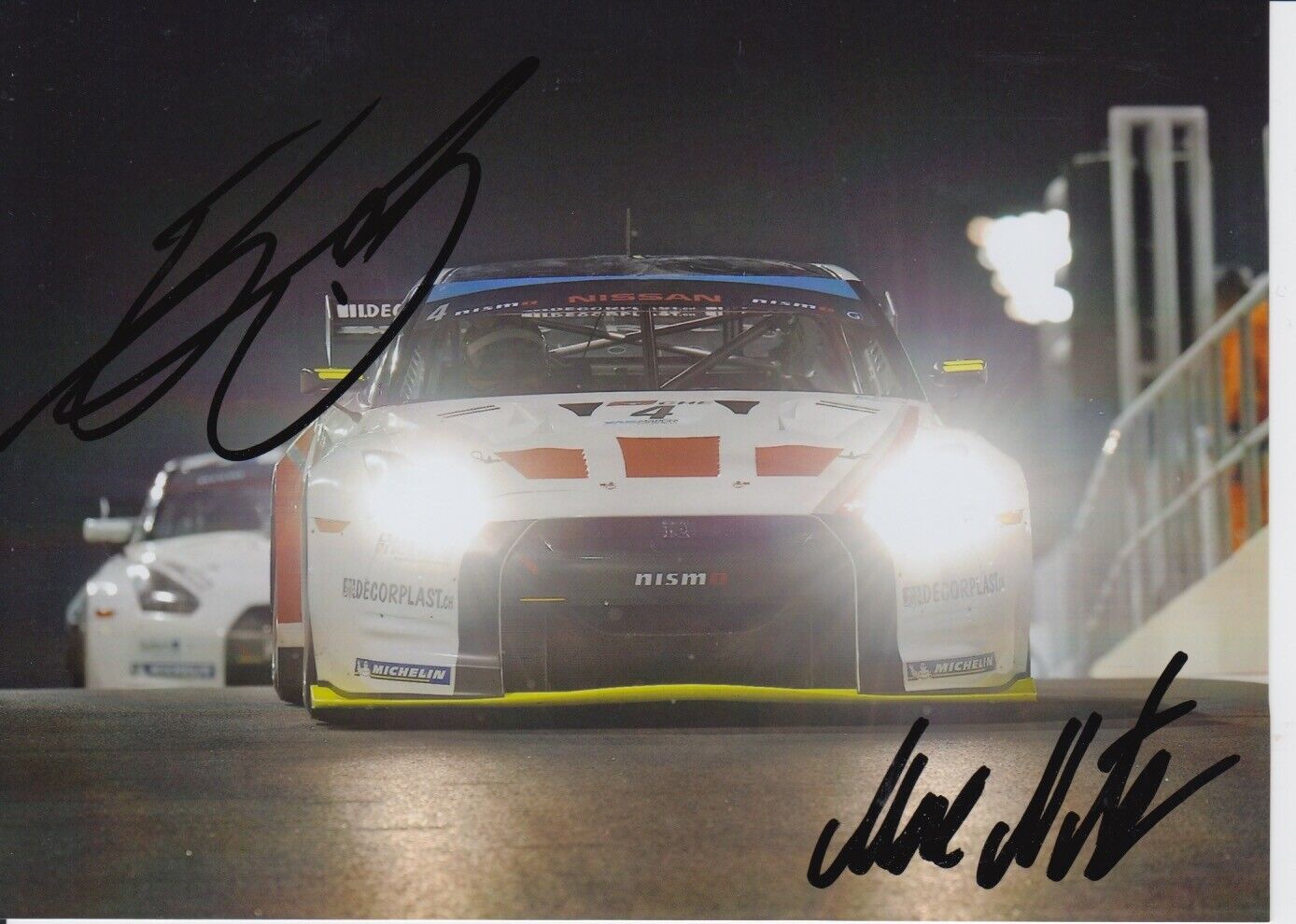 Seiji Ara and Max Nilsson Hand Signed 7x5 Photo Poster painting - FIA GT Championship 1.