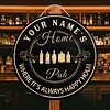 Home Bar Customized Tin Painting / Wooden Painting (Round 12*12 inches)