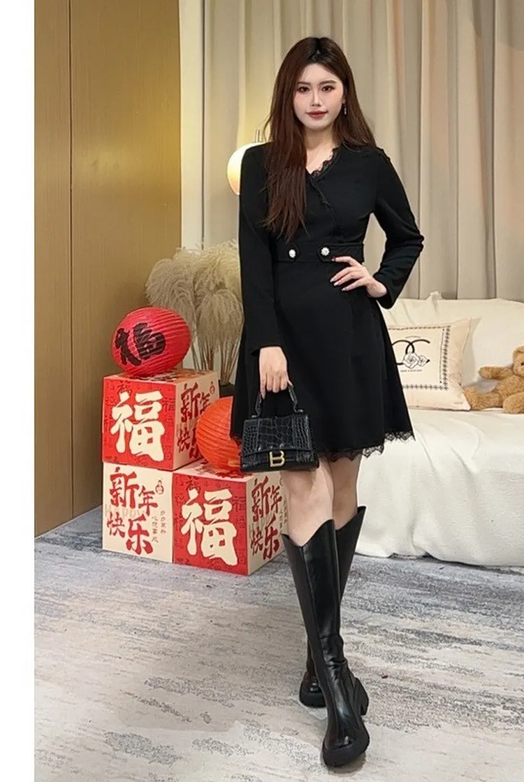 Women's Knitted Mini Dress for Spring and Summer